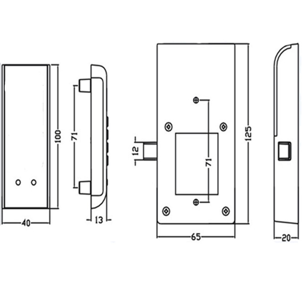 Universal Home Keypad Stainless Steel Protection Drawer Anti Theft Digital Electric Office Smart Password Cabinet Lock Safety