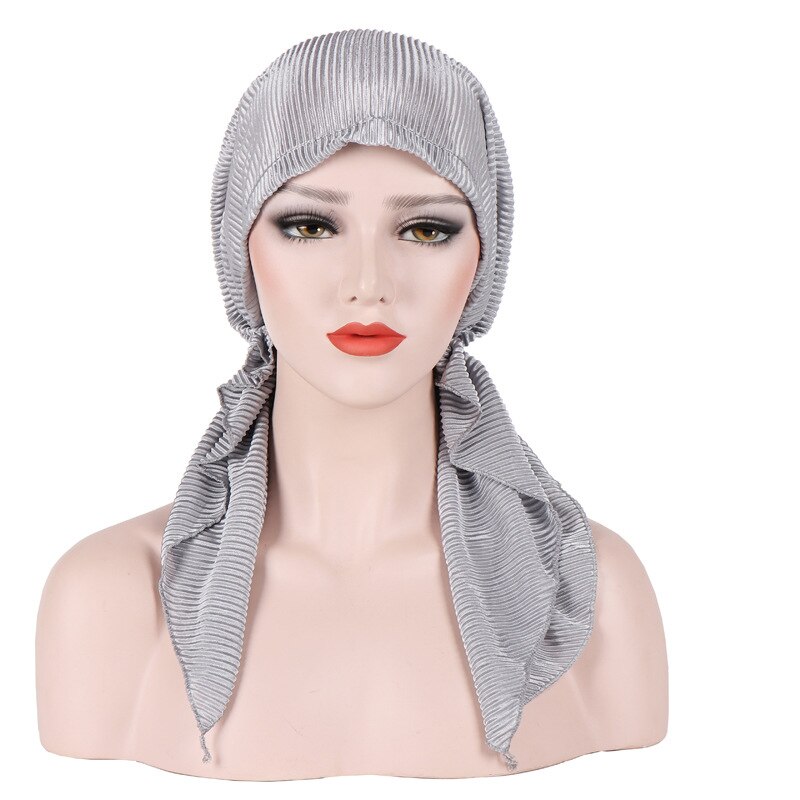 Hovedbeklædning bandana tichel til kræft damer turbante kvinder flæse tørklæde kemo hat turban hoved tørklæder forudbundne