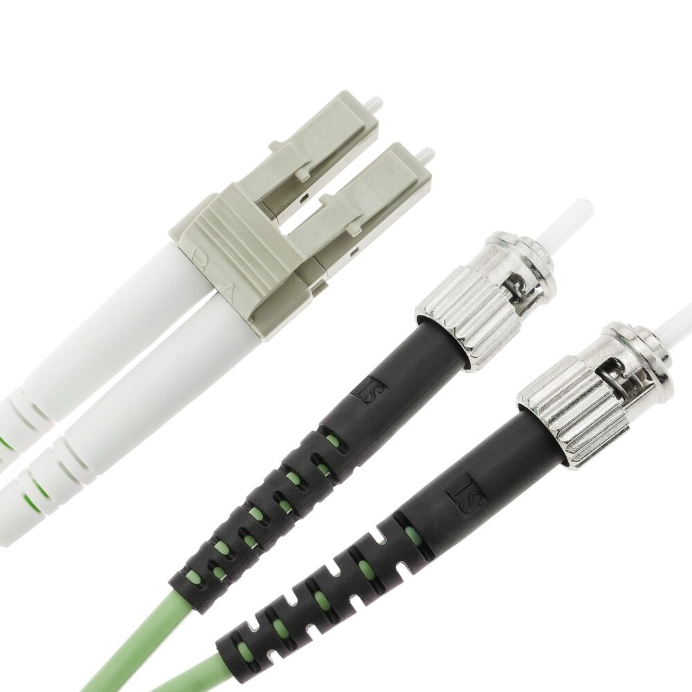 BeMatik-multimode OM5 fiber optic Cable duplex 50 µm/125µm LC/PC to ST/PC 100Gb 3 m