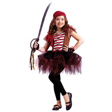 Kap Korte Mouw Kostuum Bal Caribbean Zee Kinderen Pirates Meisjes Halloween Ballerina Tutu Kind Piraat Kostuum L15293