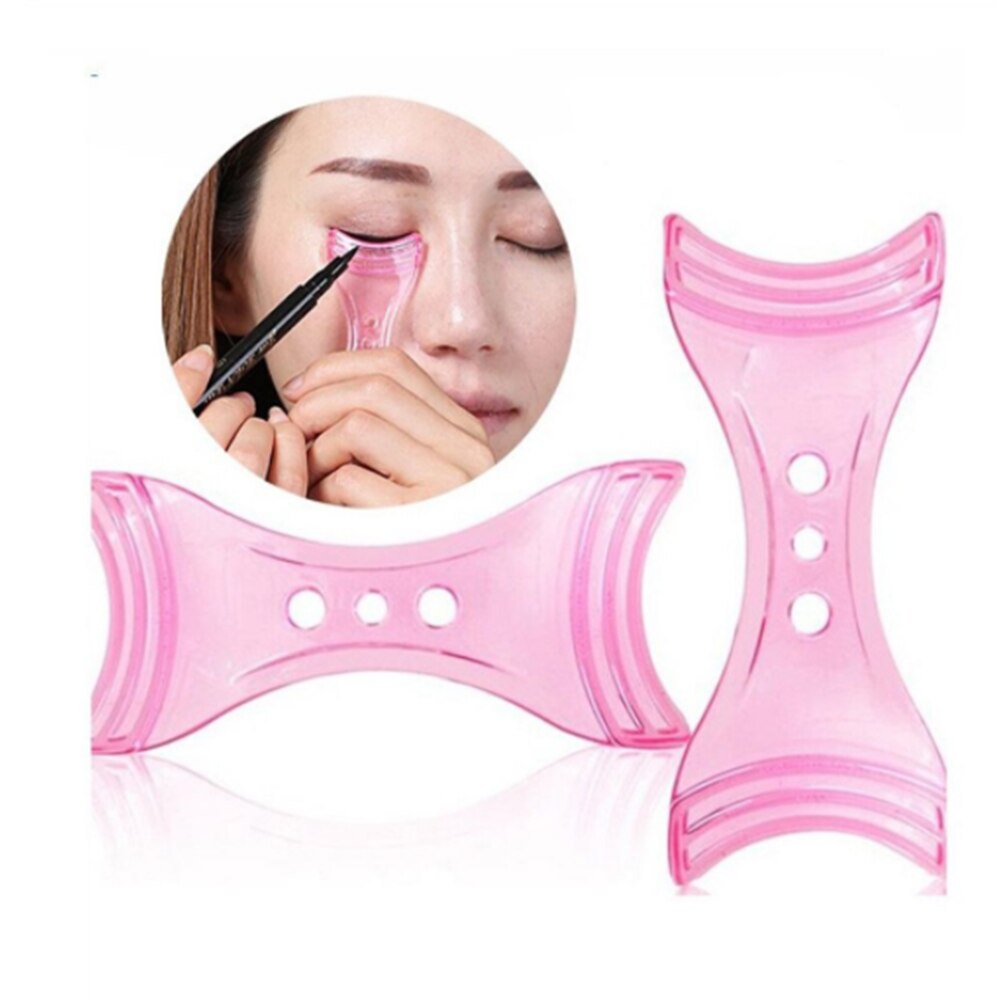 3 kpl/setti satunnainen värillinen eyeliner malli meikki silmän apuväline laite työkalu piirtää eye liners opas kortti muotti eyeliner opas meikki työkalut