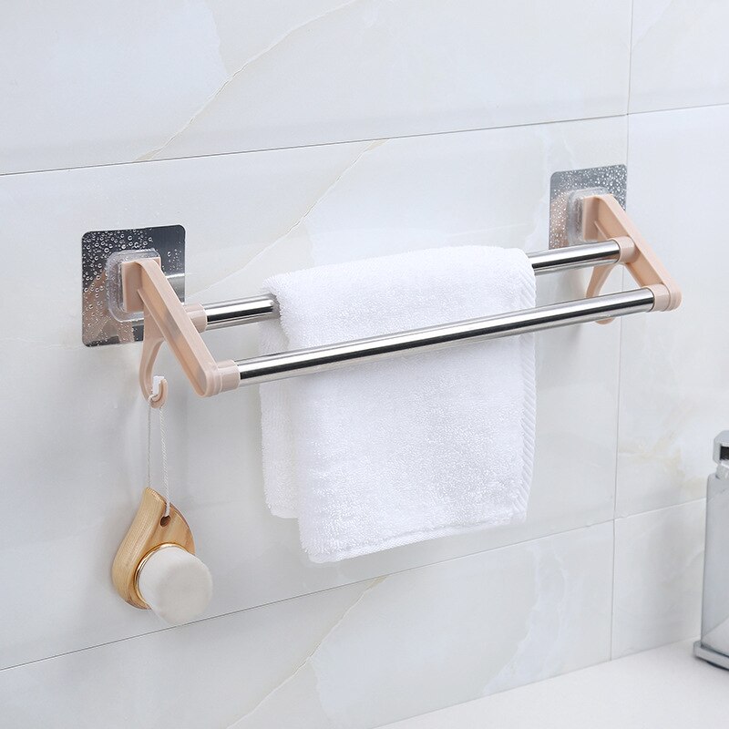 Double Shot Towel Bars No Punching Bathroom Stainl... – Grandado