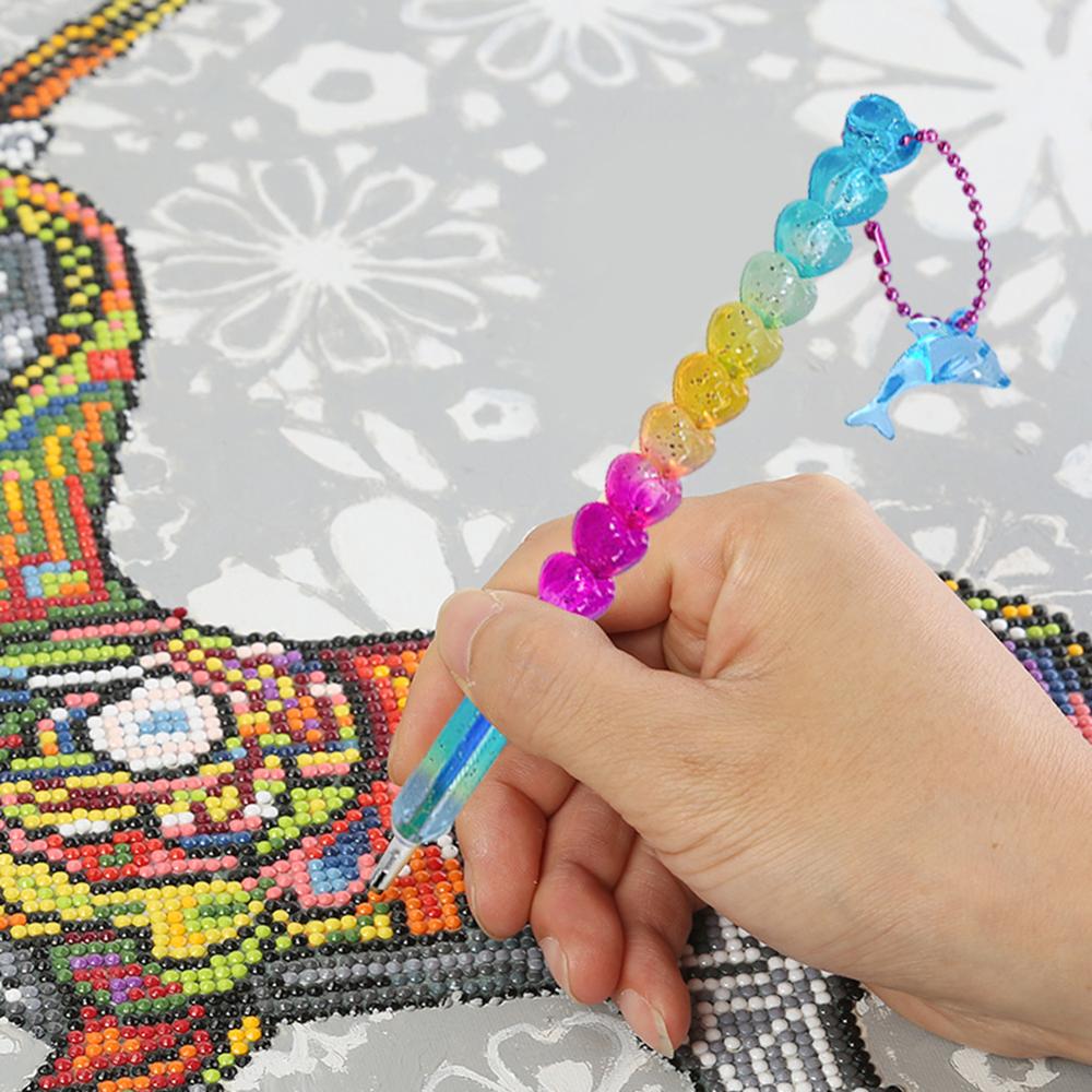 Pluma perforadora de punto de pintura de diamante, herramienta 5D DIY, bordado de diamantes, punto de cruz, diamantes de imitación coloridos, herramientas para