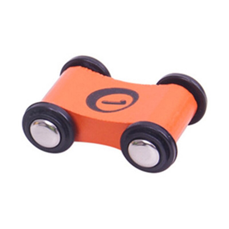 2 Stks/set Houten Kinderen Glijbaan Auto Trolley Track Slide Auto Inertie Pull Back Zweefvliegtuig Speelgoed Mini Auto Baby Speelgoed kind Educatief: orange