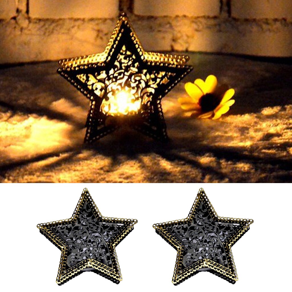 Kerstdecoratie marokkaanse kaarsenhouder woonwinkel bar 2 stuks