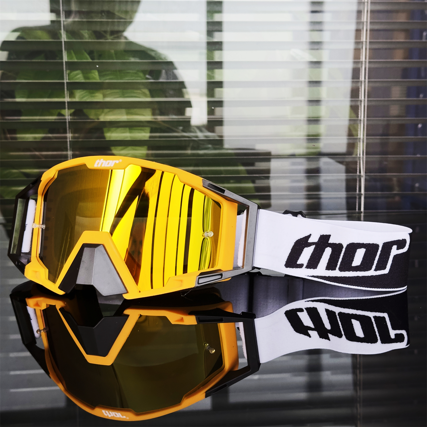 Motocross Brille Motorrad ATV MTB Cross-country Reiten Sport MX Brille Motorrad Helm UV400 Fahrräder Brille: Armee Grün