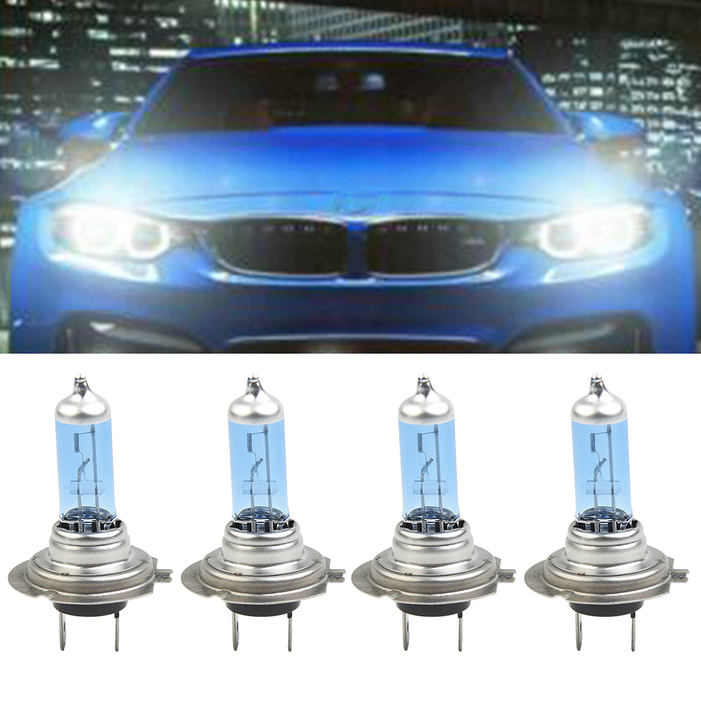 4 stücke h7 100w 4500k super helle weiße Halogenlampe 12v Autos chein werfer birne h7 Halogenlampe Autos chein werfer Ersatz birne