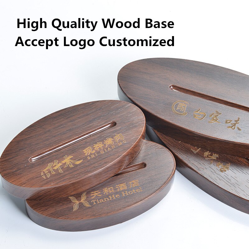 A6 Double Side Wood Table Top Restaurant Menu Display Stand Ad Frame Sign Card Holder Stand