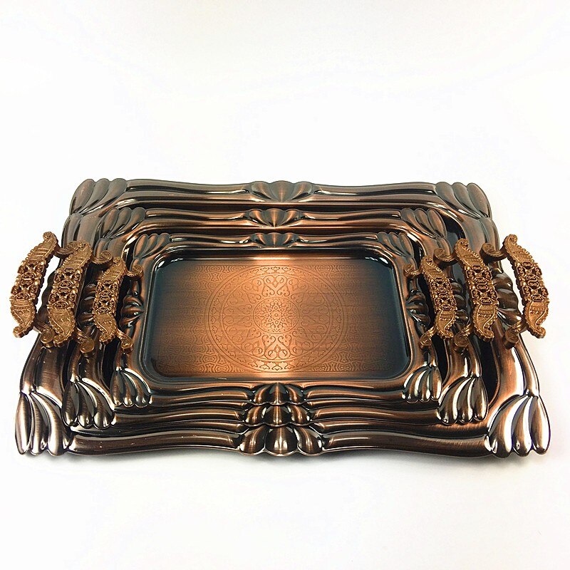 Nordic Importado Artesanato Cobre Pallet Prato de Jantar Do Hotel Sala de estar Do Hotel Casa Arranjo de Venda Direta Da Fábrica de Aço Inoxidável: Buff