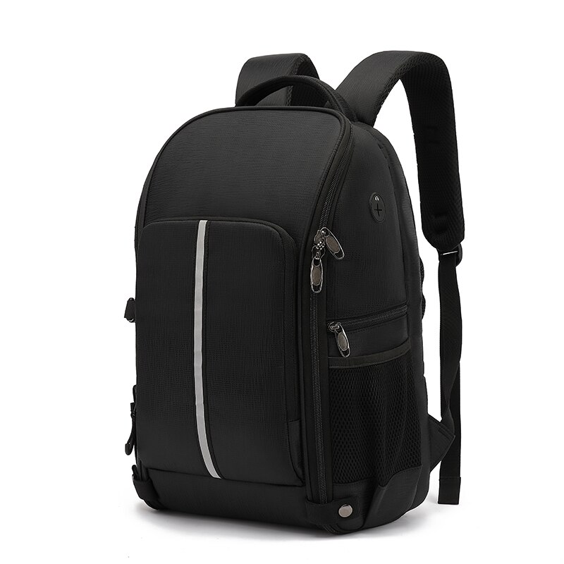 Mochila impermeable para cámara fotográfica, funda de nailon para Drones, bolsa de viaje para ordenador portátil con trípode de 16 pulgadas, novedad de 2022: Black