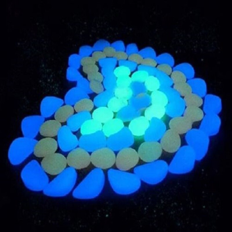 Pierres scintillantes dans le noir, 10 pièces, décor d'aquarium, galets lumineux pour passerelle, jardin, fête, 3