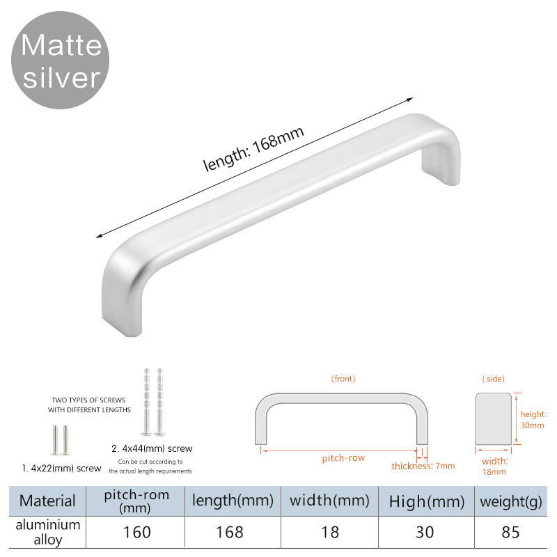 Minimalistisch modern meubilair kastdeur lade lange handgrepen voor badkamerkast zwarte aluminiumlegering: Zwart/goud