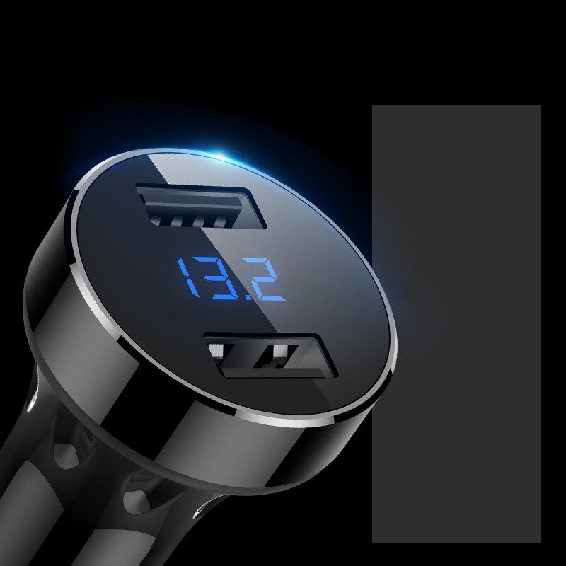 Digital display car charger Multi-function car charger display car charger 2.4A 2USB car charger smart car charger