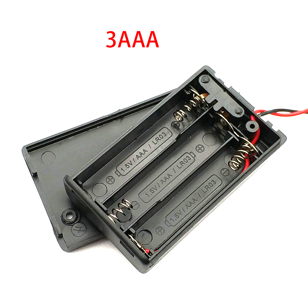 AAA Battery Holder AAA Battery Case With Leads With ON/OFF Switch Cover 2 3 4 Slot AAA Standard Battery Container