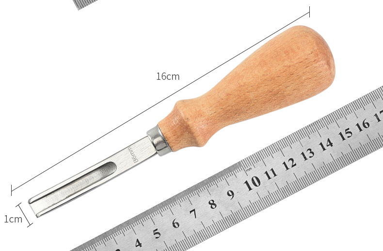 Leather Tools Leather Manual Digger Edge Digger Shovel Trough Leather Trencher Craft DIY Tool: B6MM