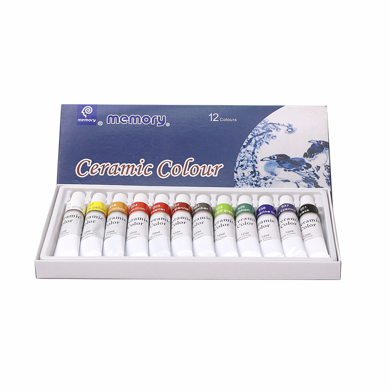 Glass ceramic Acrylic Paints 12ml 12 Colors Profession Artist Drawing Painting Pigment Hand Painted Wall Paint for Artist DIY