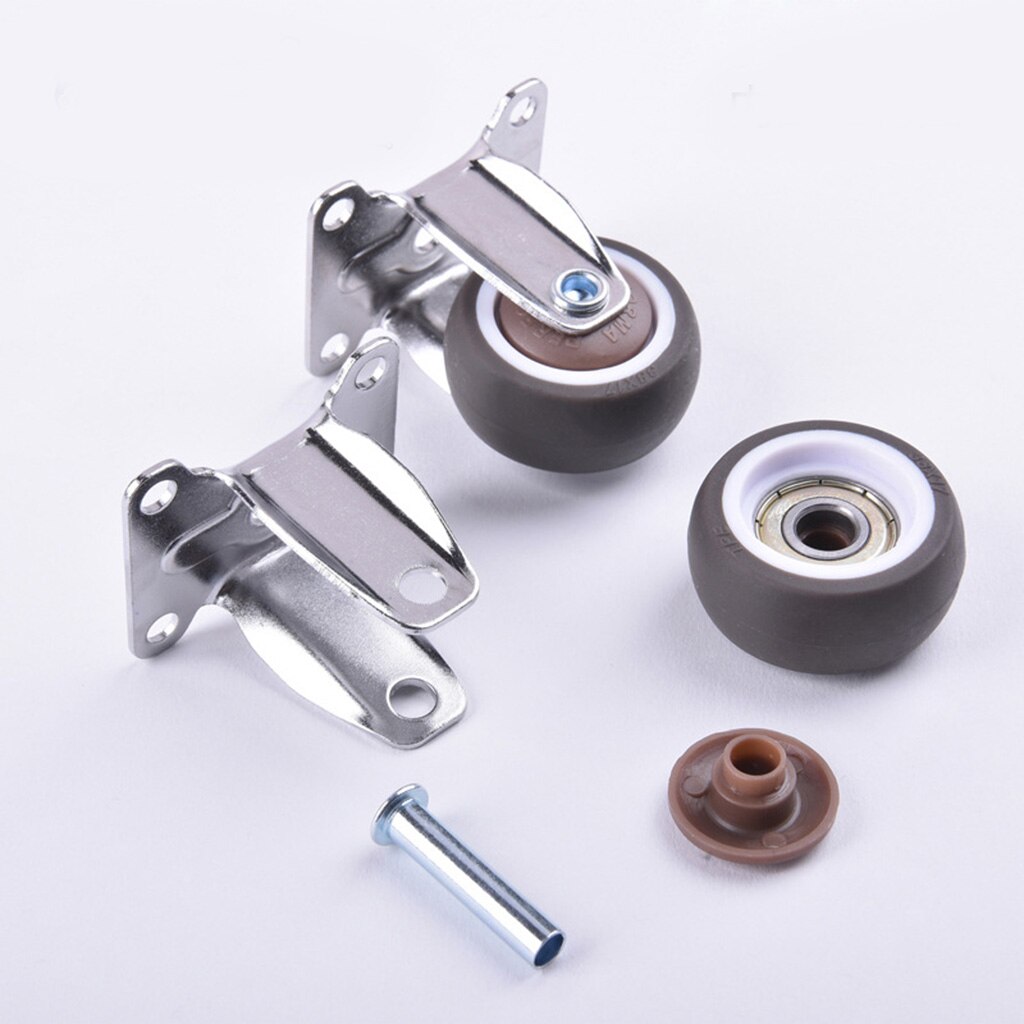1.25/1.5/2 Inch Swivel Rubber Caster Wheels 4PCS Heavy Duty Rubber Caster Wheels with 360 Degree for Furniture Industry