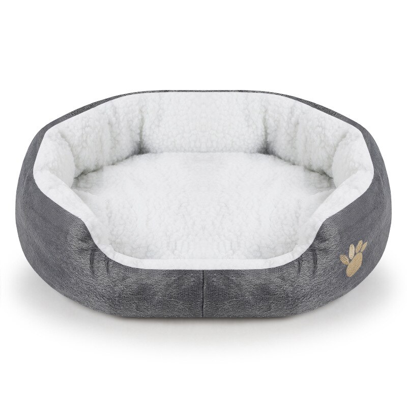 Saco de dormir suave para perro y gato, Cashmere Warming, cama para perro, sofá, tumbona, nido, cojín, producto para mascotas, accesorios para perros: Gray