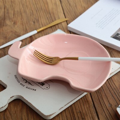 Children's plate cartoon cute plate fruit salad plate home Western sushi snack dish dish ceramic plate