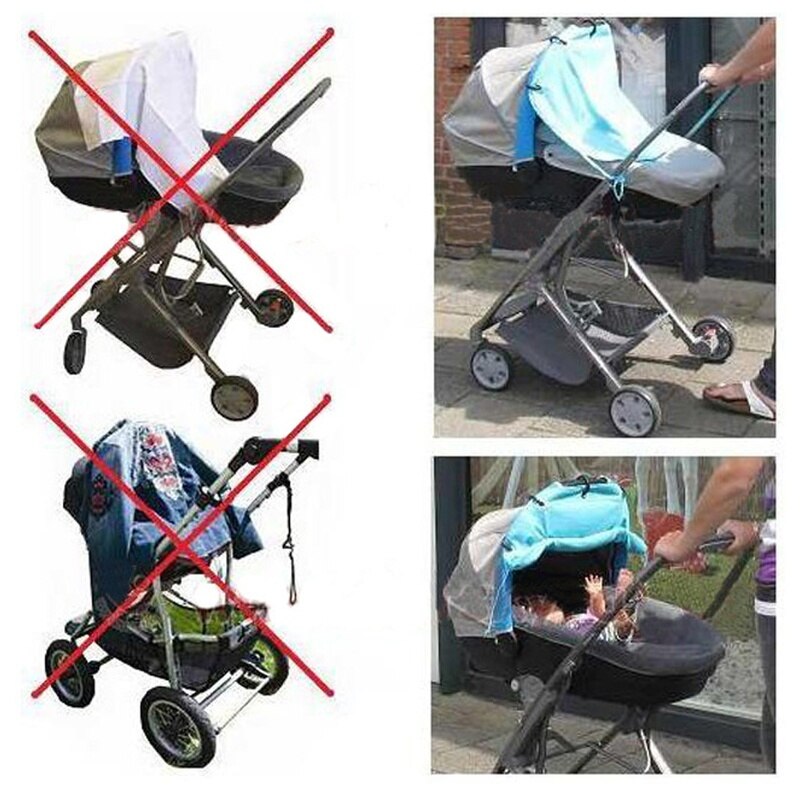 Kinderwagen Accessoires Zonnekap Geventileerde Zon Bescherming Cover Rolling Gordijn Zonnescherm Doek