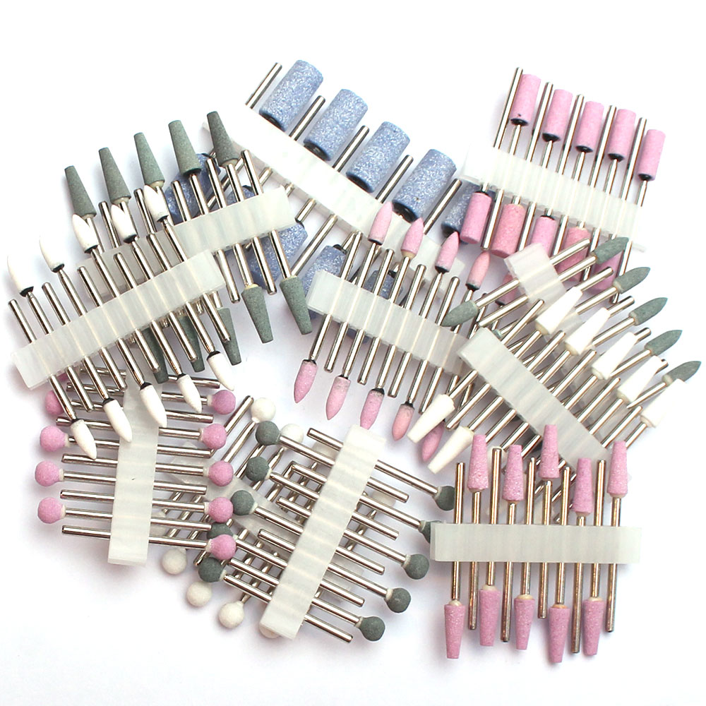 10pc Nail Drill Bits Set Ceramic Stone Manicure Drills Milling Cutters Cuticle Remover Files Electric Burr Tools