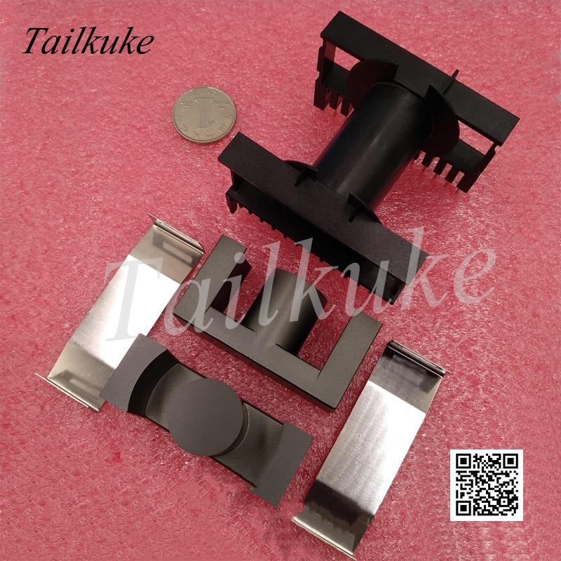 ETD59 / EC5962 Manganese Zinc Ferrite Core Horizontal 12 + 12 Skeleton High Frequency Transformer Core PC40