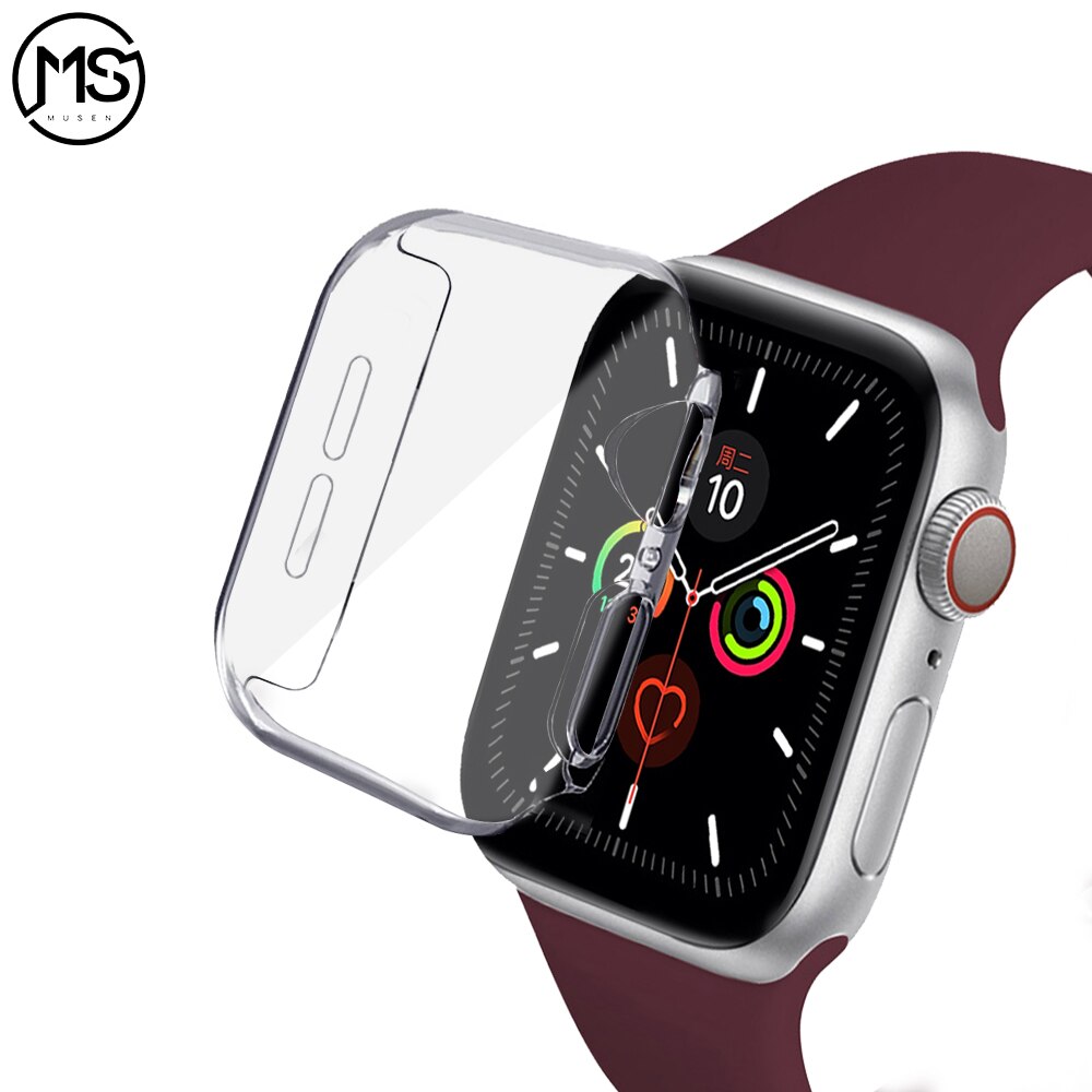 Watch Cover Case for Apple Watch 6 5 4 3 2 42MM 38MM Soft 360 Slim Clear TPU Screen cases for iWatch series 4/3/2/1 44MM 40MM