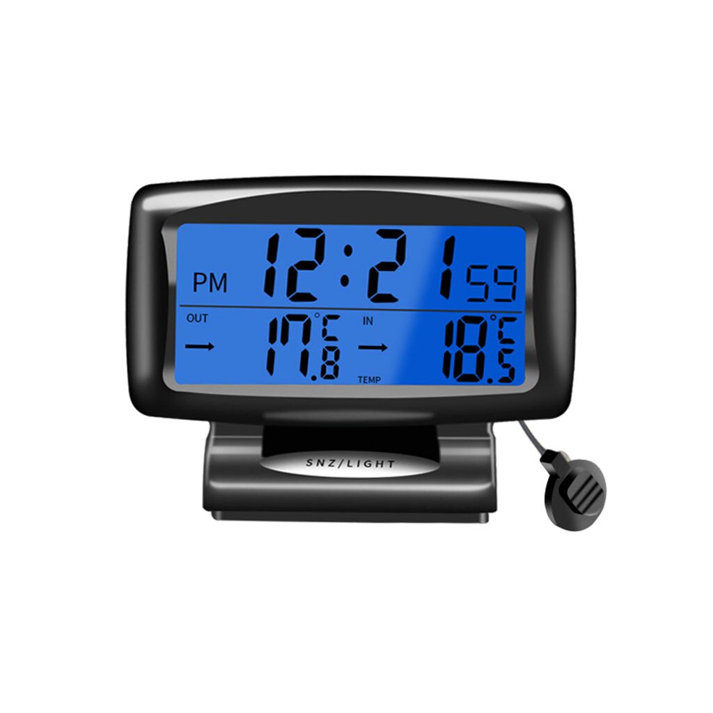 Draagbare 2 In 1 Auto Auto Thermometer Klok Kalender Lcd Scherm Met Lcd Digitale Display