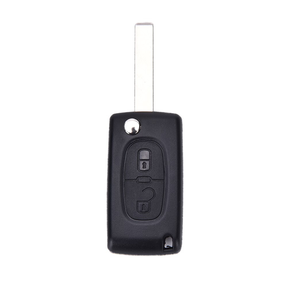 Vervanging 2 Knop Remote Flip Folding Key Fob Case Shell Blade Voor Peugeot 307 308 107 207 407