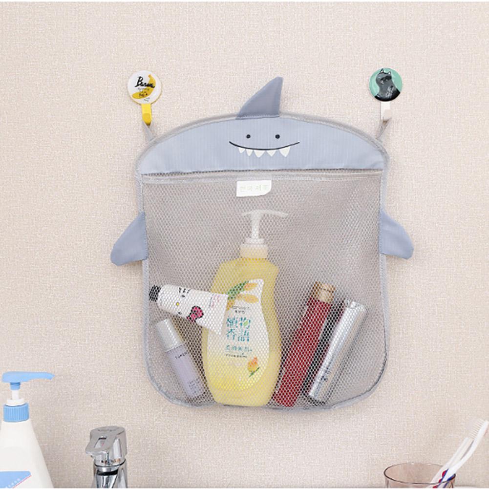 Tegneserie badeværelse opbevaring kurv baby børn badning legetøj hængende taske arrangør