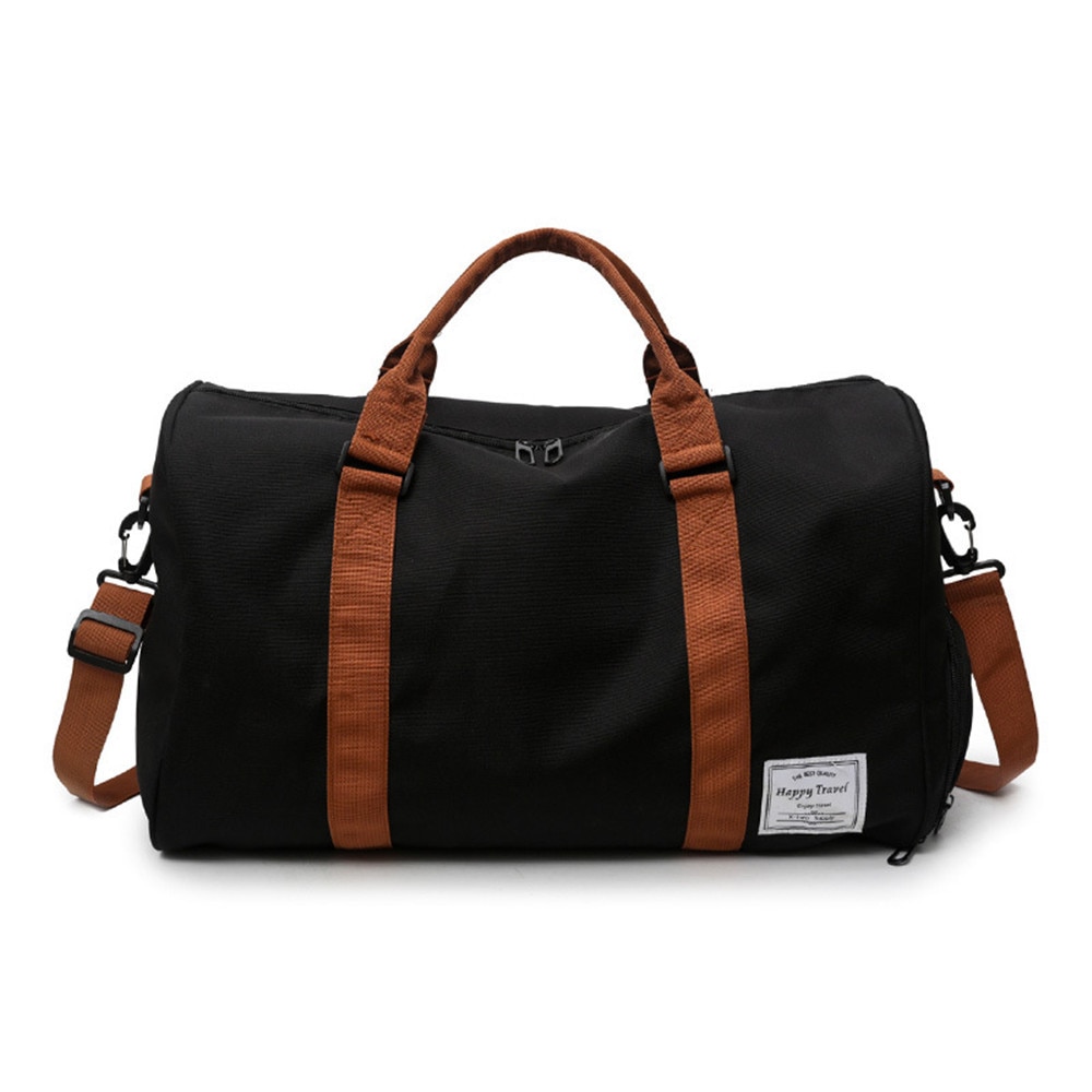MOLLYGAN-Bolso de lona de gran capacidad para hombre y mujer, bolsa deportiva de viaje con compartimento para zapatos, para gimnasio