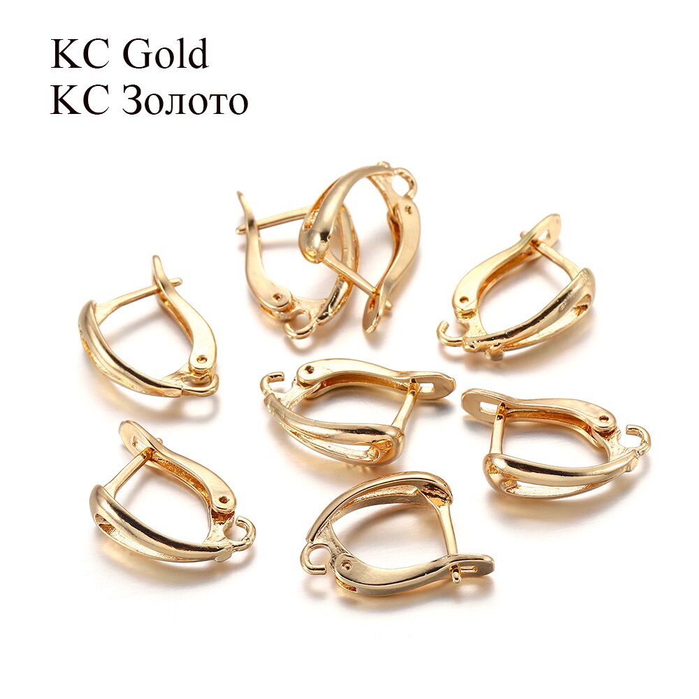 6-12Pcs/lot Brass French Earrings Hooks Clips Lever Back Open Loop Clasps For Diy Jewelry Making Findings Supplies Accessories