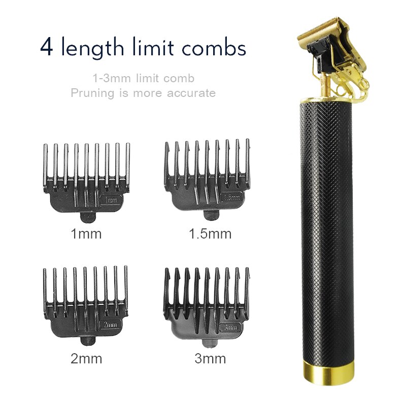 Cortadora de pelo recargable T9 sin cable 0mm Barbero Buda eléctrico recortador de pelo Máquina para cortar cabello pelado Outliner hombres F35