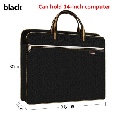 4 Color Commercial Business Document Bag A4 Tote file folder Filing Bag Meeting Bag Side Zipper Pocket office bags for documents: 10
