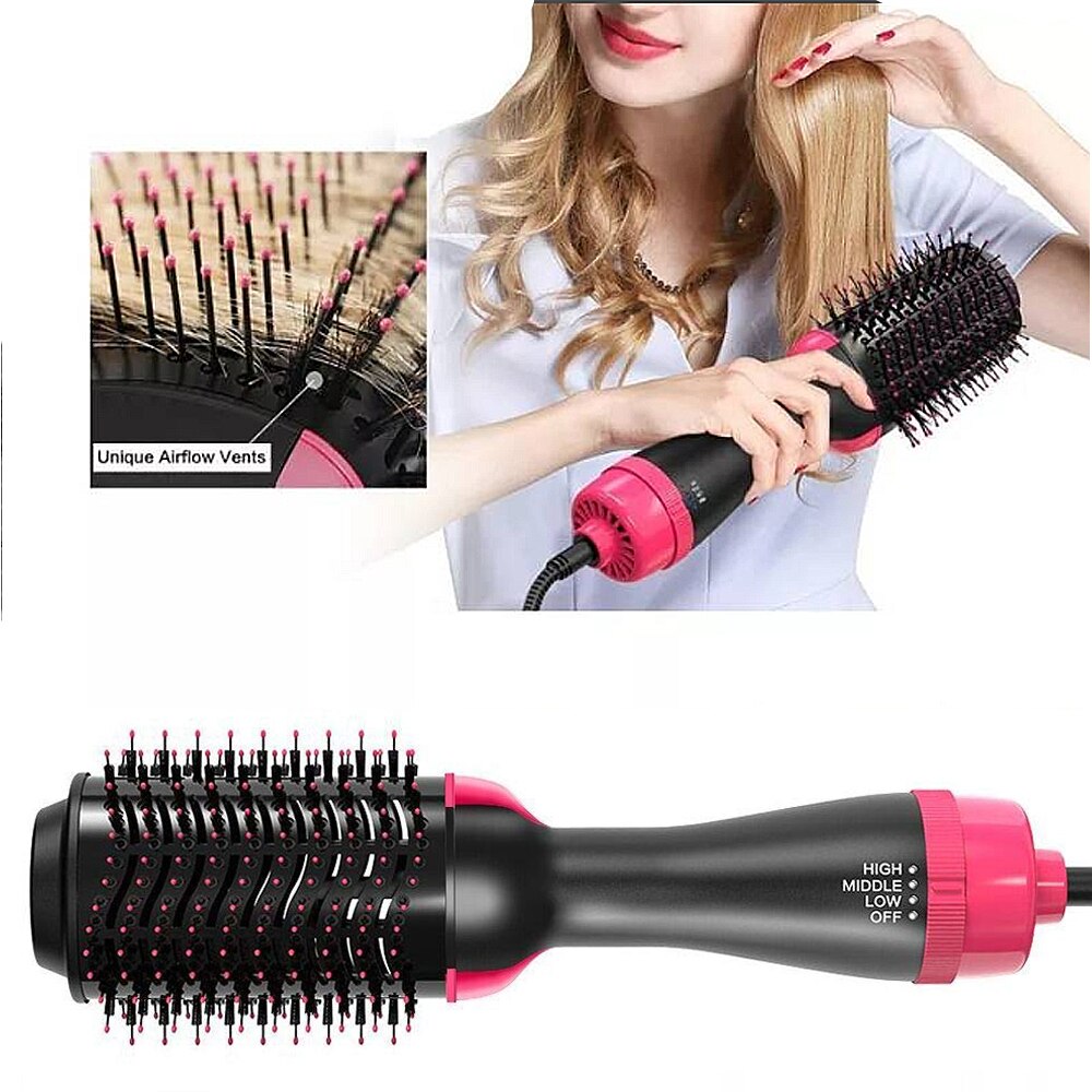 One Step Dryer Brush Combs Volumizer Blower Cold Air Straightening Curling 3-in-1 Brushes Smooth Frizz Ionic Hair Fluffy