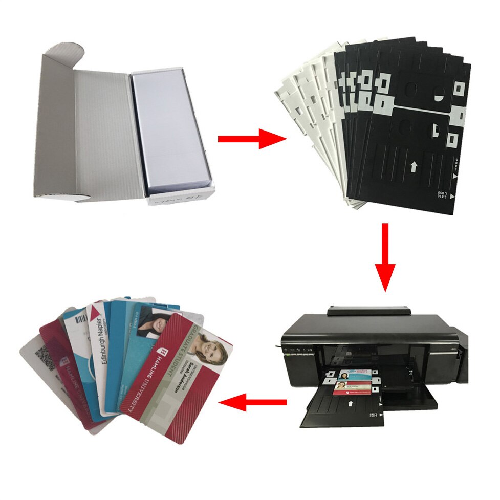 100 Stuks Printable Lege Inkjet Pvc Card Voor Epso... – Grandado