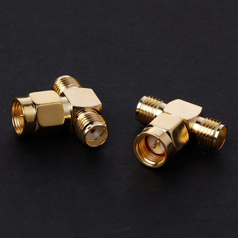 10PCS 3 Way Splitter SMA Male to Two SMA Female Triple for T RF Adapter