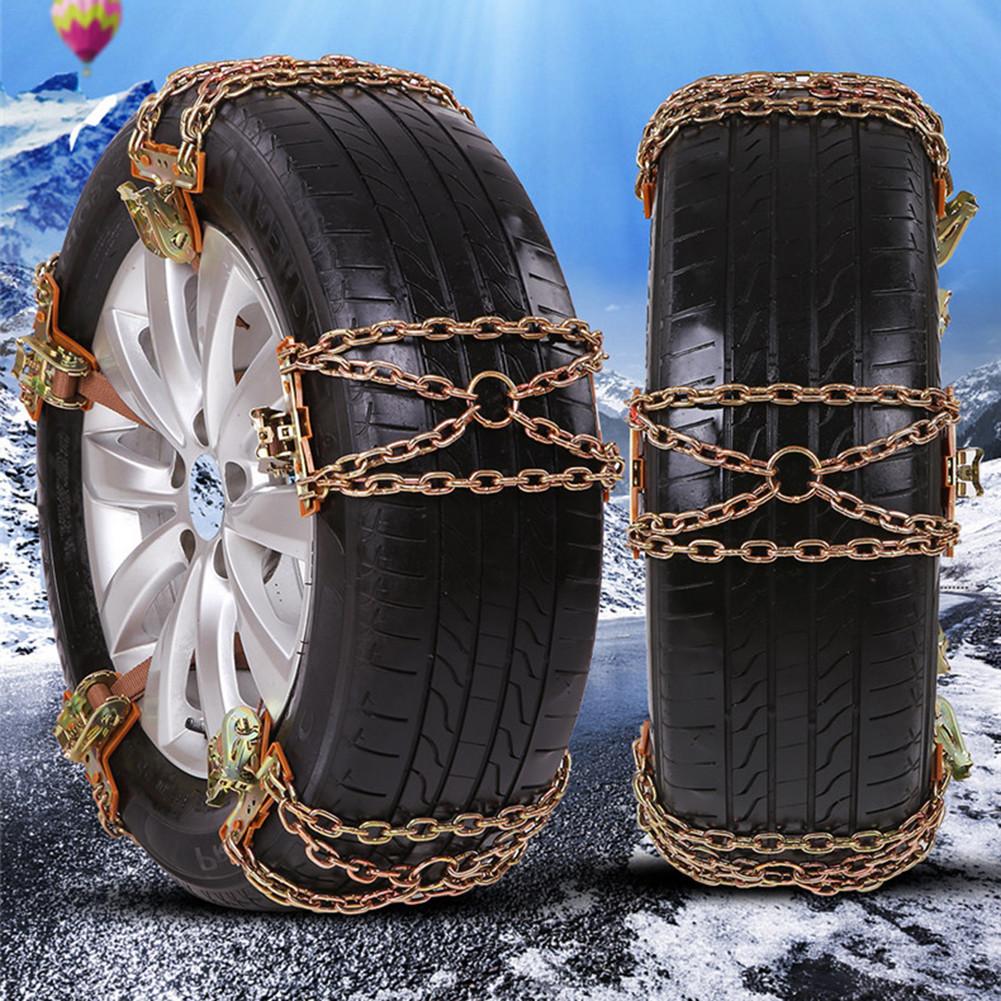 1 Pcs Kleine/Grote Auto Sneeuwketting Duurzame Metalen Anti-Slip Crossing Band Keten Band Tractie Blokken Voor ijs Sneeuw Zand Klimmen Modder