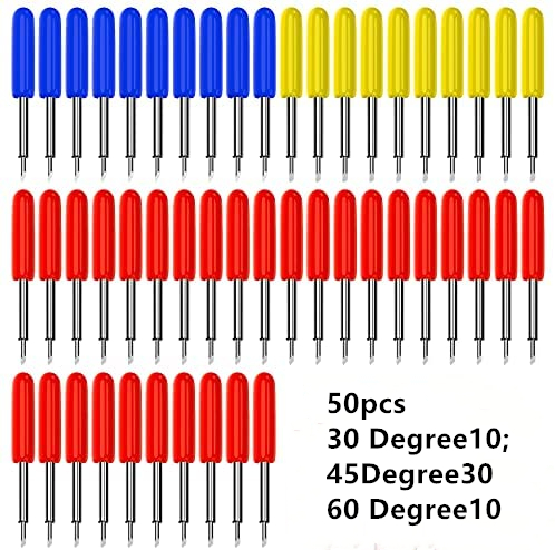 50PCS 30/45/60 Grad Ersatz Klingen Für Roland Cricut Plotter Klinge Messer Cutter Klingen Für Power Werkzeuge Schneiden plotter: 33mm