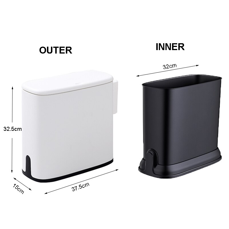 Nordic prullenbak ovale badkamer afvalbak plastic vuilnisemmer keuken toilet slaapkamer kantoor prullenbak met vuilniszakhouder
