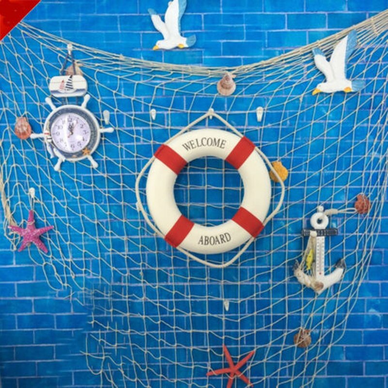 Style nautique bienvenue bouée de sauvetage décorative maison Marine plage décoration murale