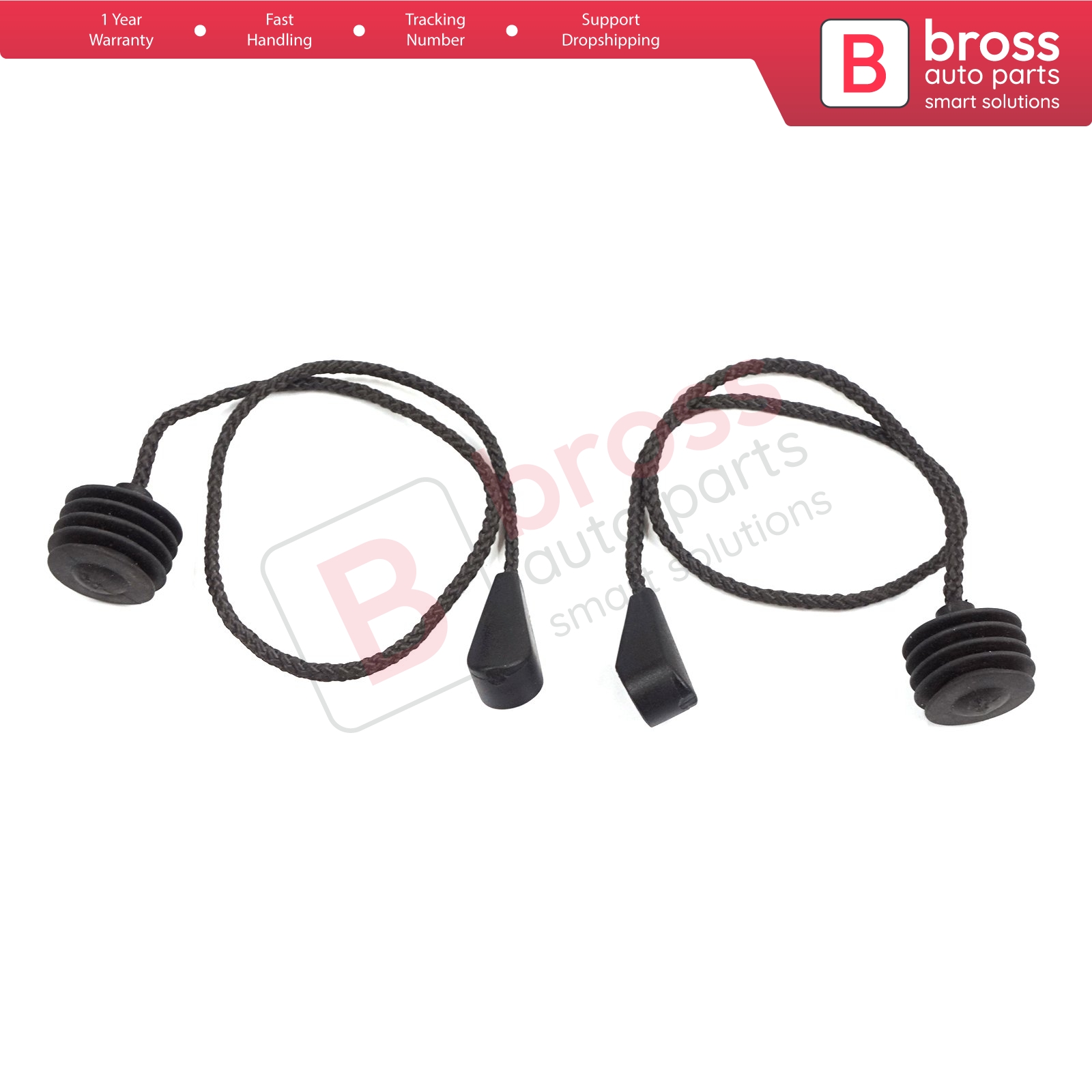 BDP1215 2 Pcs Trunk Rear Parcel Shelf String Cord Retaining Strap 7356378450E for Fiat Egea Tipo 356H 357H Hatchback -On