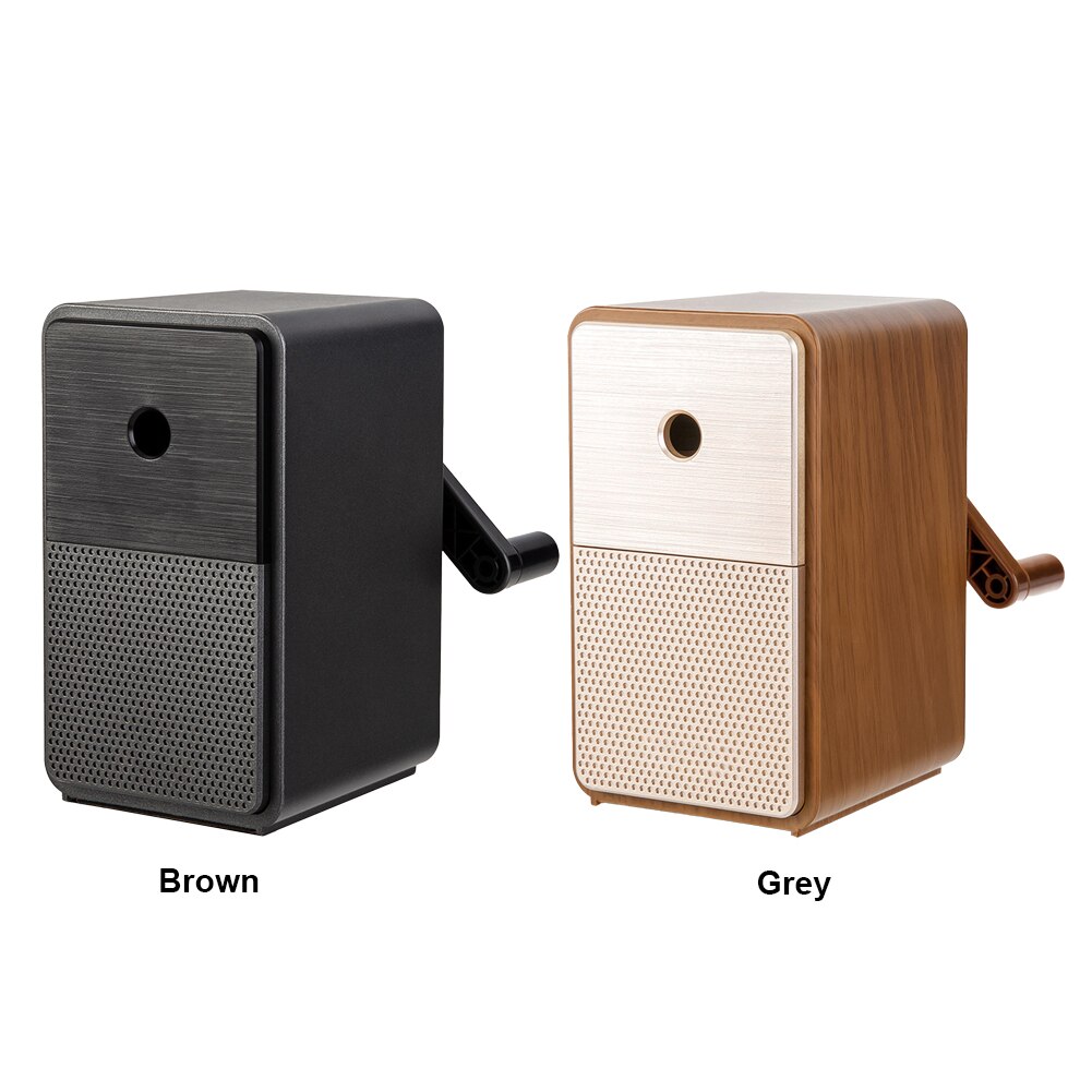 Pencil Sharpener Single Hole Portable Student Manual Stationery Easy Use Lightweight Hand Crank With Container School