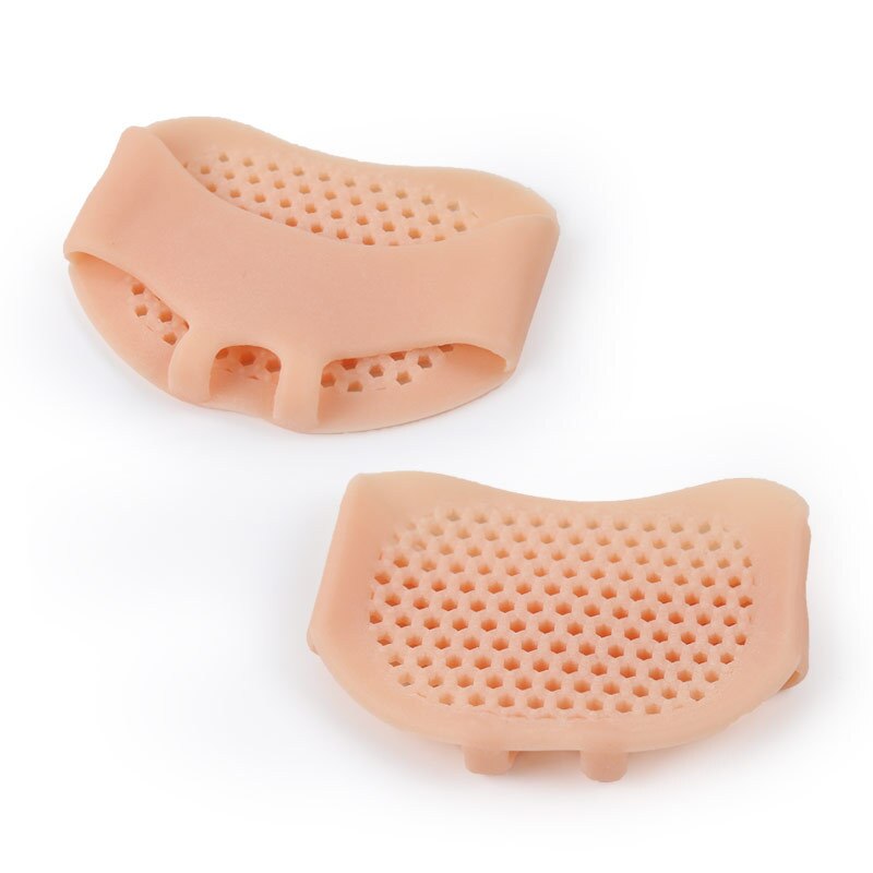 Almohadilla separadora de silicona Para dedos, almohadillas suaves de Gel Para Los Pies, almohadillas Para el cuidado del pie, antideslizantes, herramientas de pedicura, 1 par: Beige