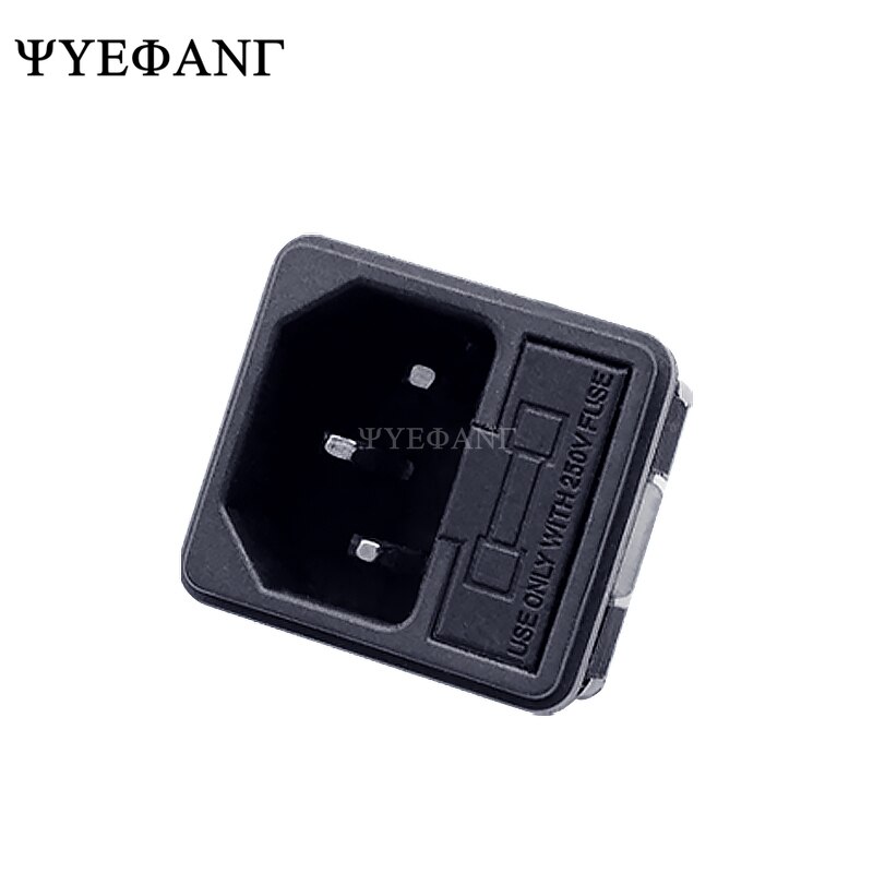 1PCS AC power socket 15A 250V ac 3 Terminal Power Socket with Fuse Holder Connector