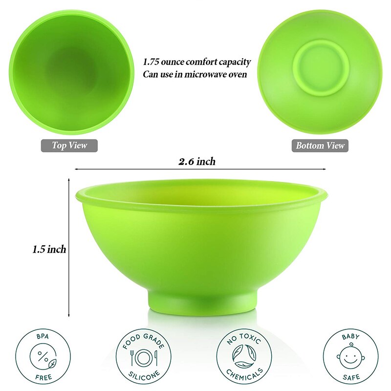 14 Stks/set Mini Siliconen Pinch Bowls Zachte Flexibele Babyvoeding Kom Keuken Benodigdheden