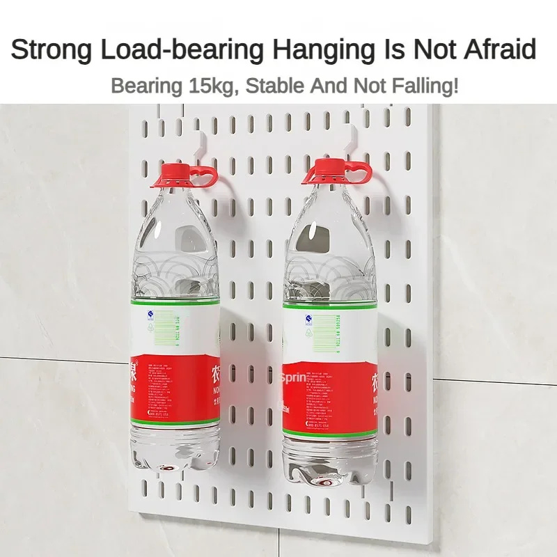 Nordic Pegboard Wall DIY Door Organizer Mounted Rack Garage Panel Shelf Kitchen Display Shelf Accessory Organizer Perforated