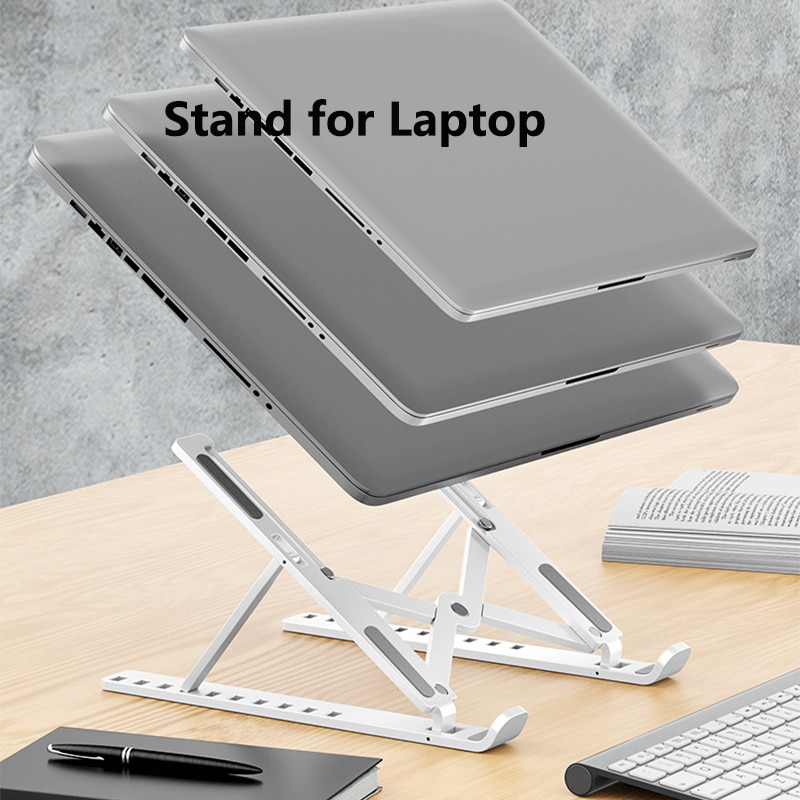 Adjustable Height with Multiply Angle Laptop Notebook Stand with Adjustable Riser Compatible for MacBook Pro/Air, Surface Laptop