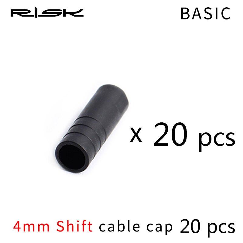 RISK 4/5mm Bicycle Brake Cable End Cap With Seal Ring Parts Dustproof Outer Cable Tube End Tip Cap For MTB Road Bike Shift Brake: Basic - Shift - 20pc