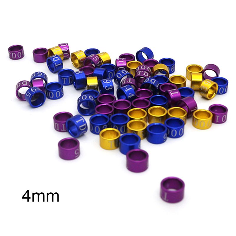 50 Stck mischen Farbe Vogel Fuß Ring Bands Clip auf Bein Ringe für Taube Taube KüKen X6HD